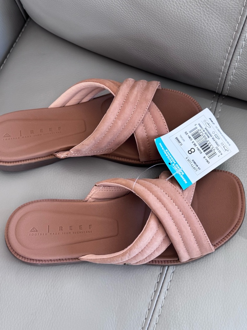 Reef Lofty Lux Leather Slide Sandals